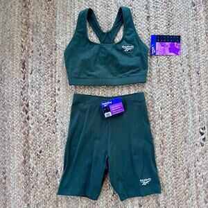 Vintage NWT 90s Reebok green workout outfit
